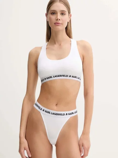Karl Lagerfeld Podprsenka LOGO BRALETTE bílá