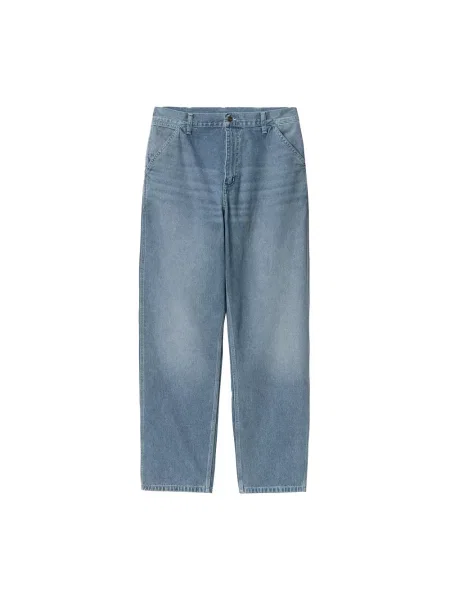 Jeansy straight leg Carhartt Wip niebieskie