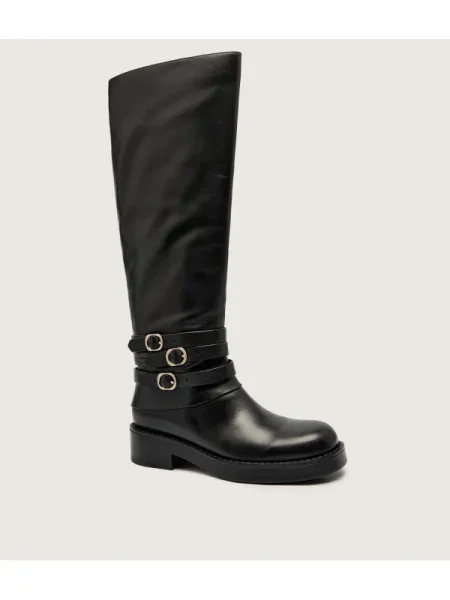 Marc Cain De piele cizme de echitație negru