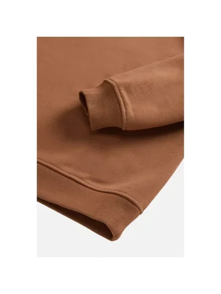 Bluza Woolrich z długim rękawem brązowa