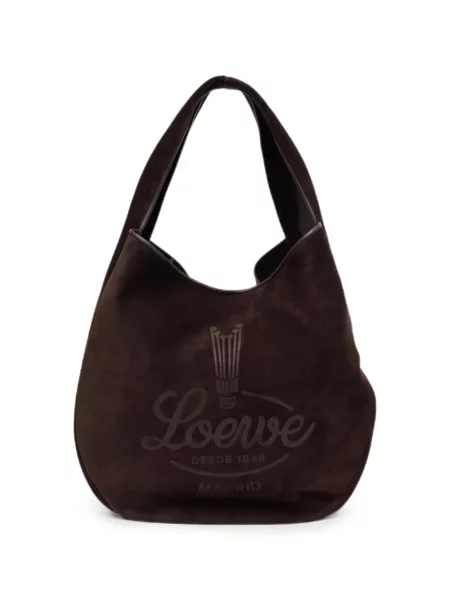 Geantă Loewe cu imagine maro
