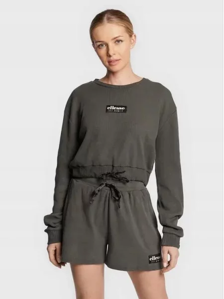BLUZA ELLESSE SPORTOWA KRÓTKA WIĄZANA LUSSO CROP szary