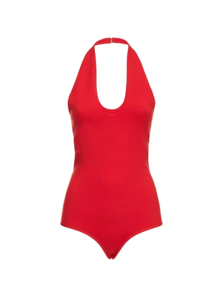 Body Michael Kors cu gât halter roșu