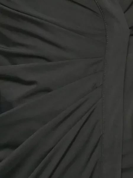 Sukienka midi L'agence drapowana do kolan kopertowa czarna