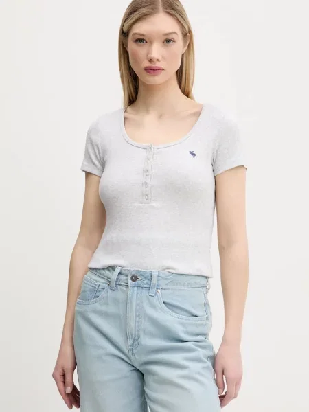 Тениска Abercrombie & Fitch сиво