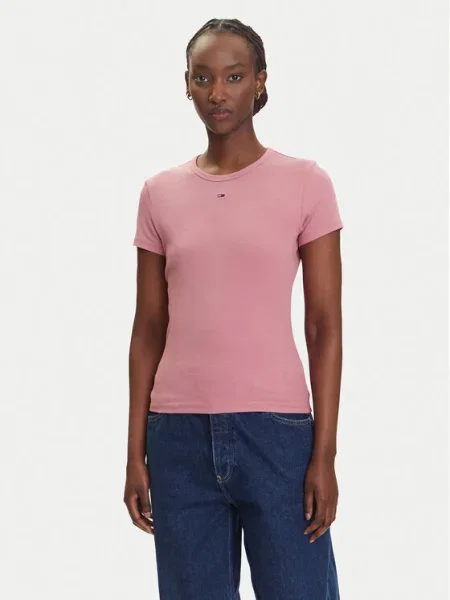 Тениска Tommy Jeans бежово