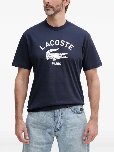 Tricou Lacoste cu imagine albastru