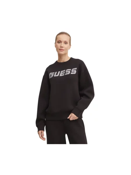Bluza Guess z nadrukiem czarna