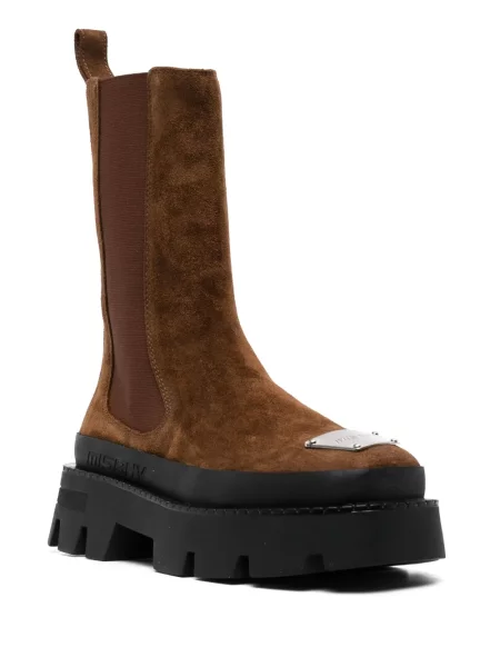 Botine chelsea Misbhv din piele de căprioară maro