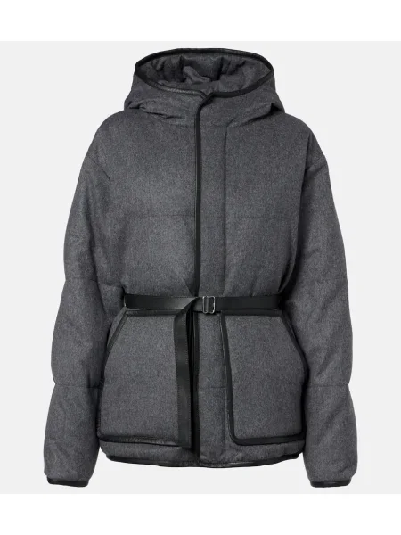 Kurtka Tod's z kaszmiru z kapturem szara
