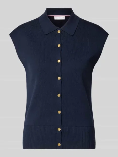 Kamizelka o kroju relaxed fit z mieszanki bawełny Tommy Hilfiger granatowa