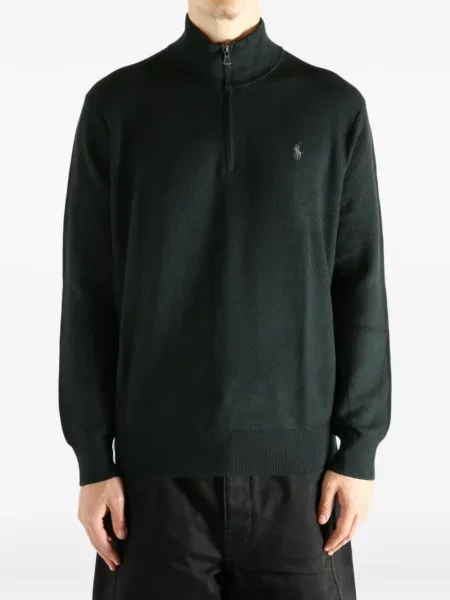 Polo Polo Ralph Lauren z dekoltem w serek z autografem z twillu brązowe