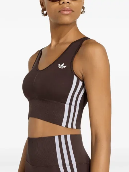 Hanorac sport Adidas cu broderie maro