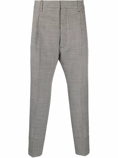 Zkrácené kalhoty Dsquared2 s pepito vzorem černé