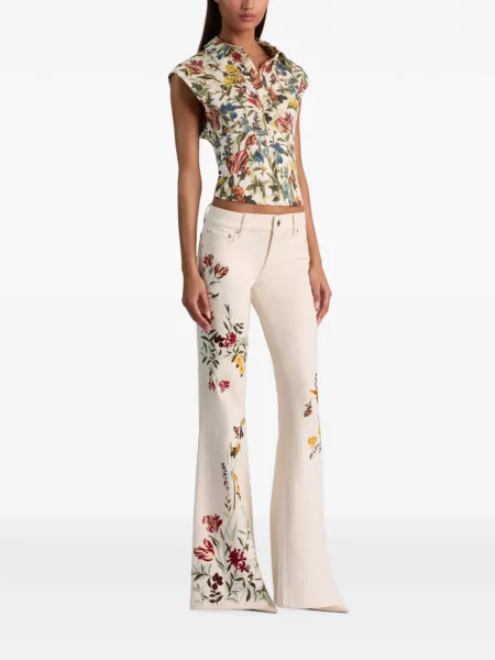 Blugi Alice + Olivia alb