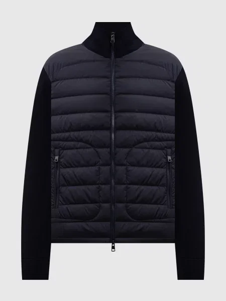 Комбінована куртка з вовною Moncler синя