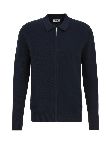 WE Fashion Geacă tricotată închis albastru