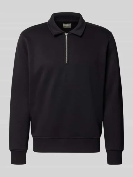 Bluza o kroju regular fit z dodatkiem bawełny model Bradley' Jack & Jones czarna