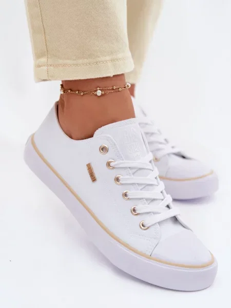 Pantofi Big Star cu toc jos alb