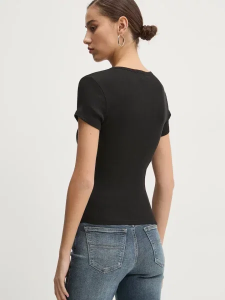 Tommy Jeans Póló Slim Fit fekete