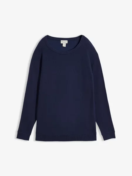 Sweter z rękawami typu nietoperz niebieski
