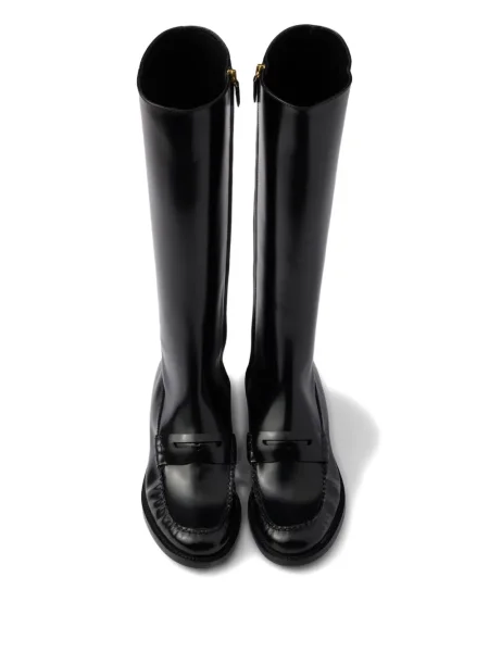 Botine Prada din piele negru