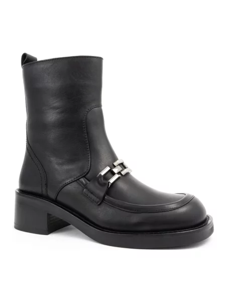 Buty do kostki Sergio Moretti skórzane czarne