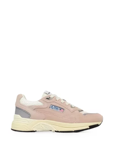 Sneakerși Autry cu șireturi din dantelă roz