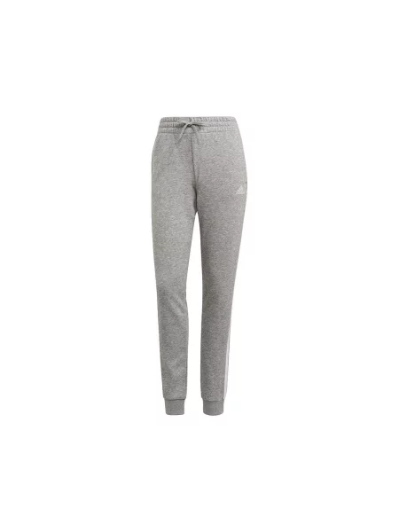 Pantaloni Adidas cu dungi din material terry gri