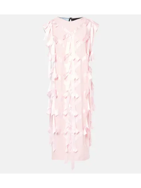 Midi obleka Prada roza