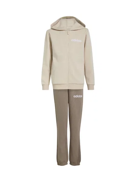 ADIDAS SPORTSWEAR Costum de trening ESSENTIALS crem / maro cămilă / lână alb