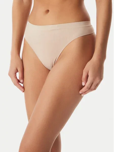 Kalhotky string Calvin Klein Underwear béžové