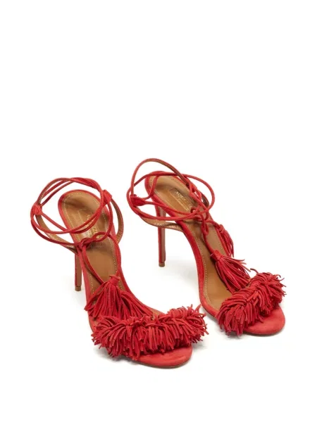 Сандали Aquazzura с ресни червено