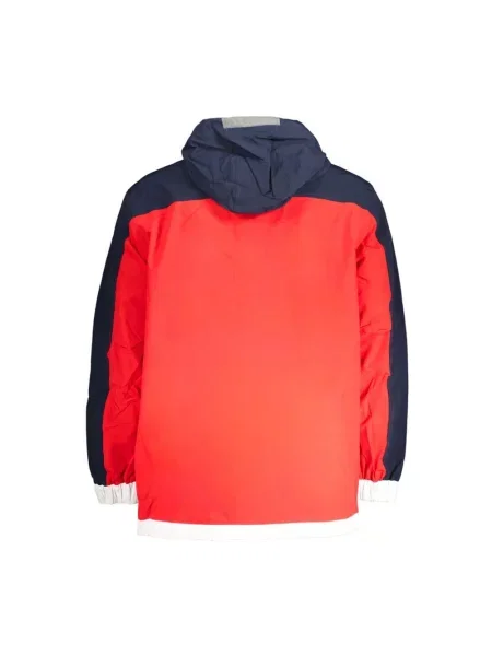 Kurtka Tommy Jeans z kapturem z długim rękawem niebieska