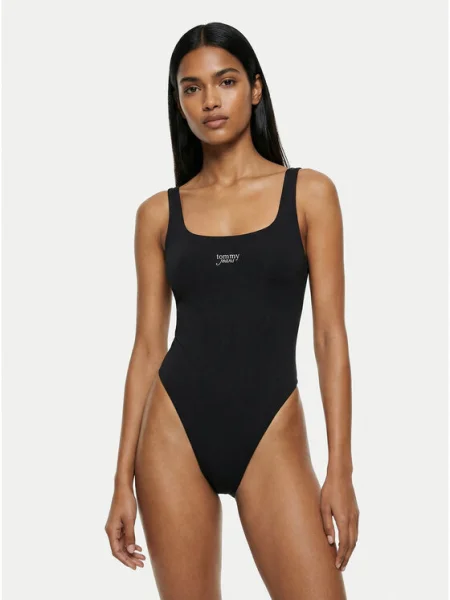 Tommy Jeans Tricou body / argintiu negru