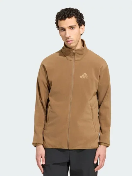 Fleece dzseki Adidas barna