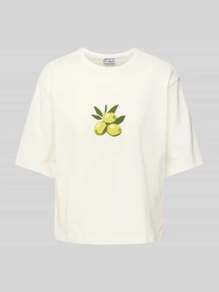 T-shirt typu oversized z nadrukiem z motywem Jake*s Studio Woman biała