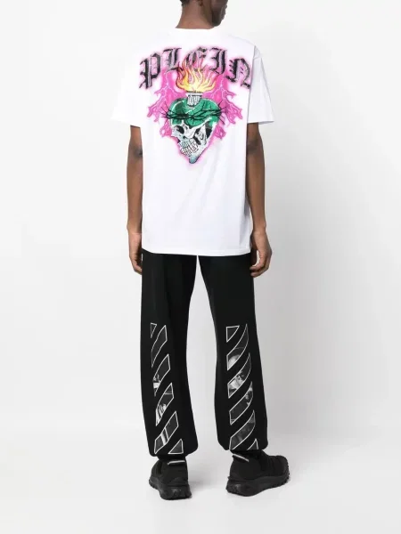 Tričko Philipp Plein s potiskem bílé