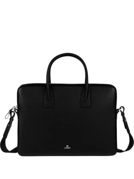 Geantă pentru laptop Aigner din piele negru