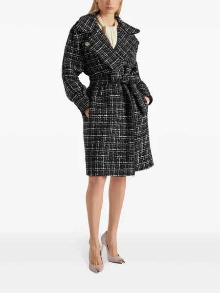 Palton Genny din tweed negru