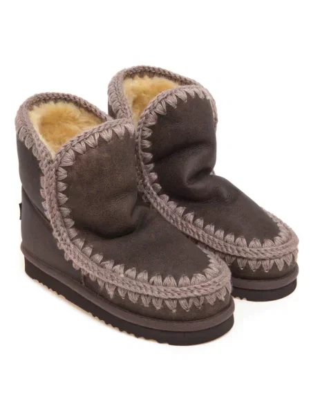Buty do kostki Mou wełniane brązowe