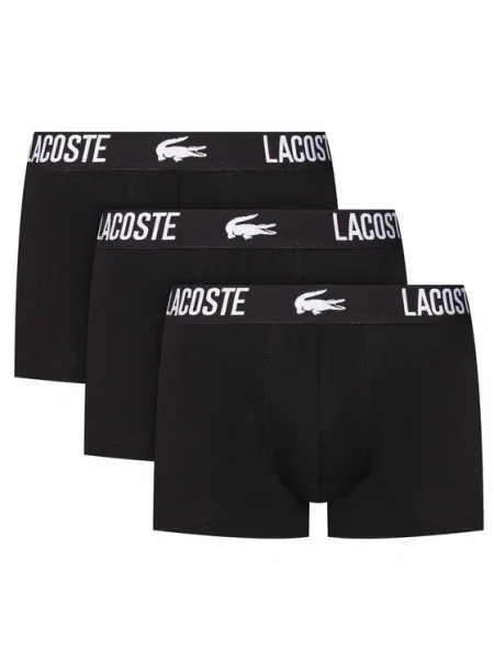 Pánske boxerky Lacoste 3 páry black čierna