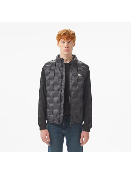 Lacoste Kamizelka Ze Stójką Pikowana czarna