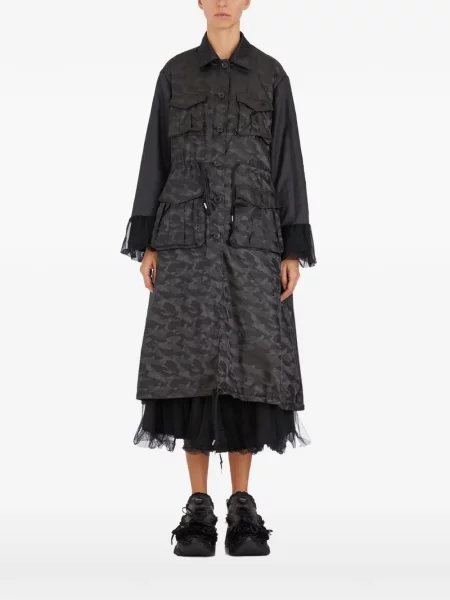 Płaszcz Comme Des Garcons w kamuflażu czarny