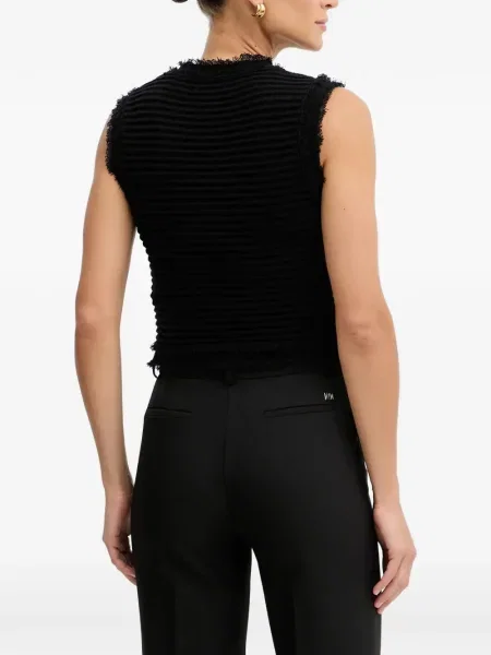 Top Guess cu franjuri negru