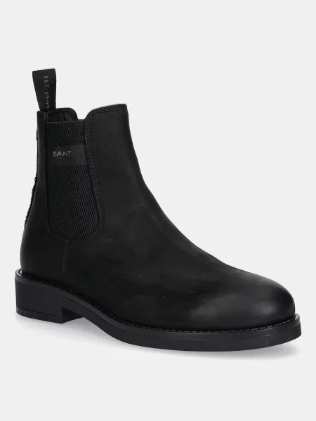 Кожени боти челси Gant Prepdale мъжки черно