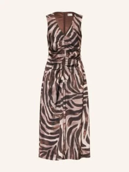 V By Vera Mont Sukienka Koktajlowa Z Dżerseju braun brązowa