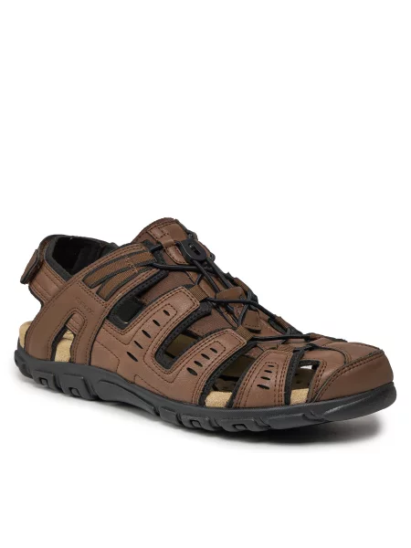 Sandali Geox UOMO SANDAL STRADA rjava