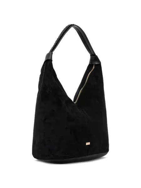 Geantă shopper Morgan țesută negru