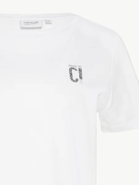 Comma casual identity Tričko sivá / čierna biela